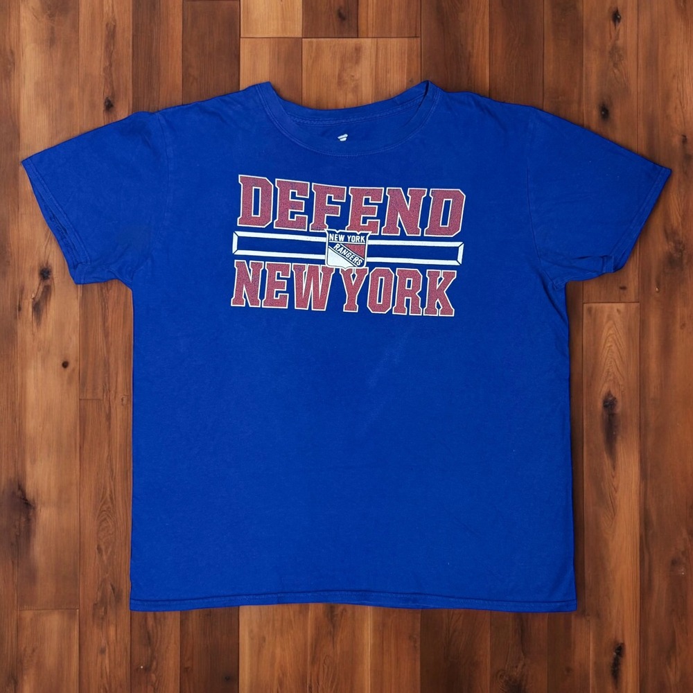 New York Rangers "Defend New York" Graphic T-Shirt Adult‎ Large NHL Tee